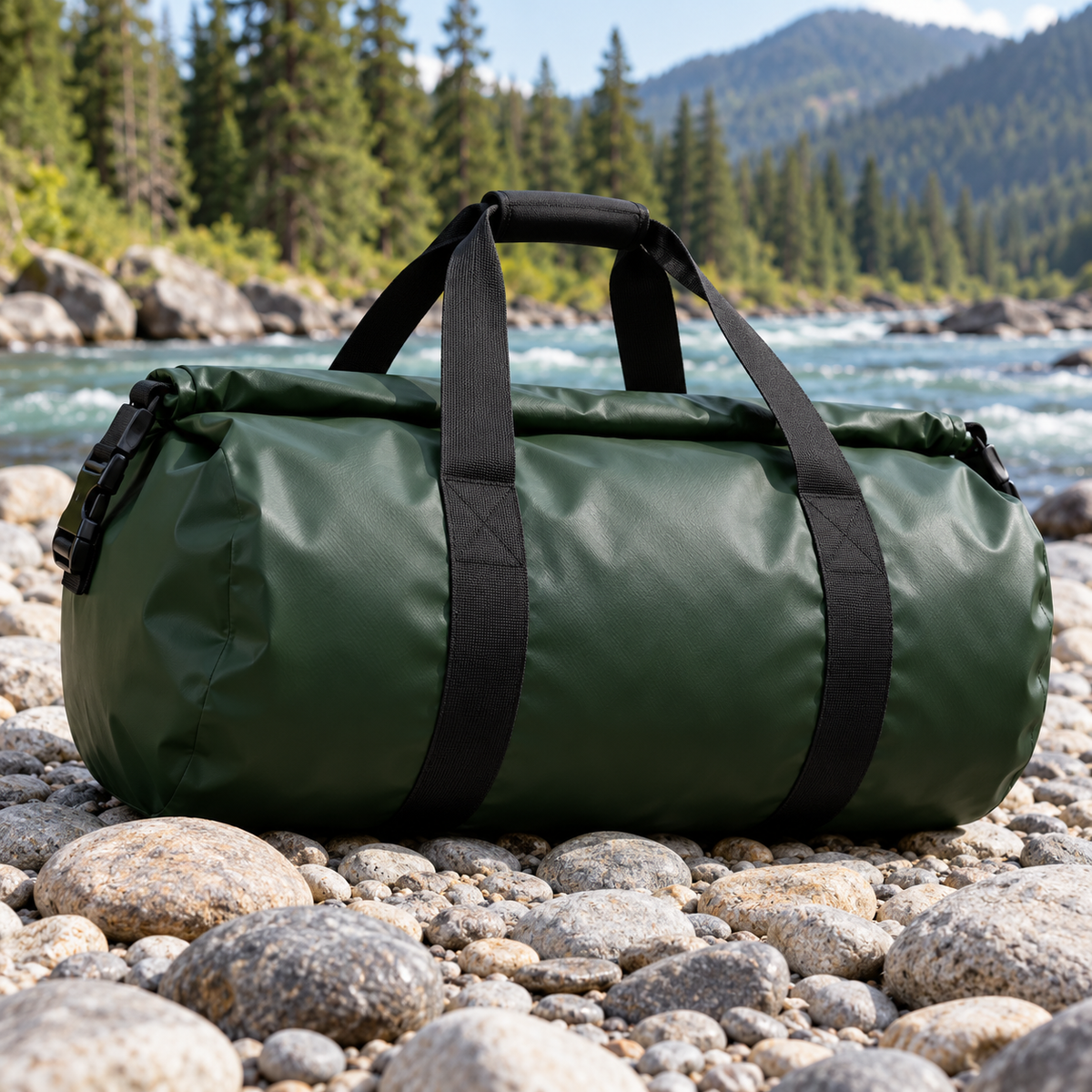 Forest River Gear Duffel — AI-generated illustrative product scene